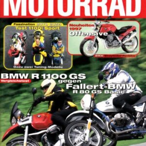 MOTORRAD 16/1996 – Test Moto Guzzi Sport 1100 i; BMW R 80 GS Basic, hier von Fallert getunt; BMW R 1100 GS; Test Honda F6C Valkyrie