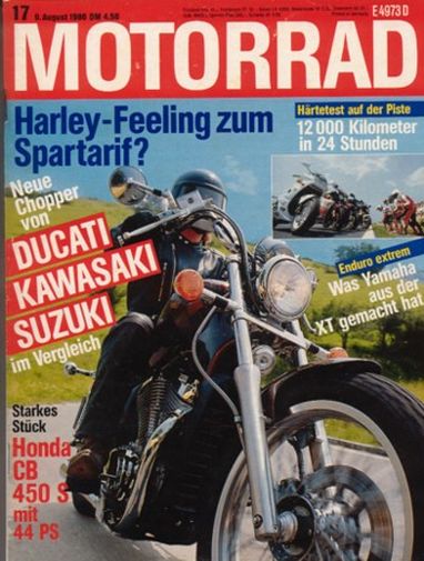 MOTORRAD 17/1986 – Test Honda VFR 750 F mit 74 kW (100 PS) im Nonstop-Test; Test Kawasaki KLR 600 mit 33 kW (44 PS) im nonstop-Test