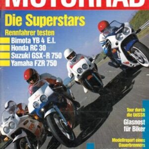 MOTORRAD 17/1988 – Bimota YB4 E.I.; Honda VFR 750 R; Suzuki GSX-R 750; Yamaha FZR 750 R