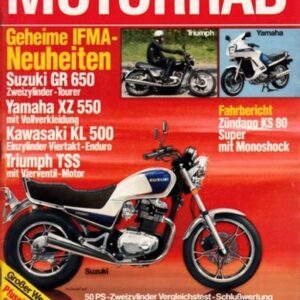 MOTORRAD 17/1982 – Test Triumph TSS mit 42 kW (57 PS) im Test; Honda CX 500 E mit 37 kW (50 PS) im Vergleichstest