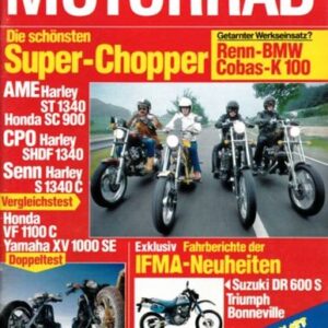 MOTORRAD 17/1984 – AME-Honda SC 600 im Langgabel-Vergleichstest; AME- / CPO- / Senn- Harley im Langgabel-Vergleichstest