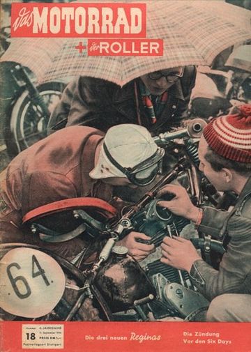 das MOTORRAD + der ROLLER 18/1954 – REGINA 250 + 350 + 400 ccm