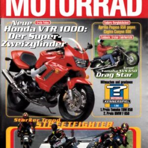 MOTORRAD 19/1996 – Test Yamaha XVS 650 Drag Star; Honda CBR 900 RR Fireblade, hier von Luleb + Metisse + Big Bike umgebaut; Aprilia Pegaso