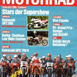MOTORRAD 19/1986 – Test Kawasaki GPX 750 R; Harley-Davidson Low Rider Custom