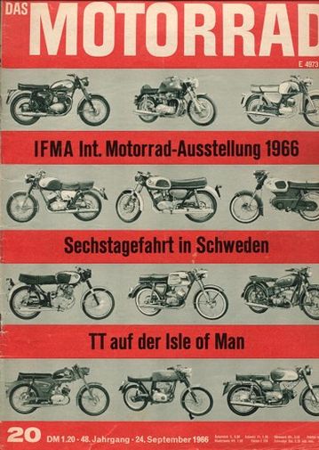 DAS MOTORRAD 20/1966 – Kreidler Florett GT, Test & Technik; Zündapp KS 50 Sport mit 4 kW (5 PS) im Test