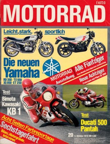 MOTORRAD 20/1979 – Test Bimota KB1; Test Ducati Pantah 500; Kawasaki Z 1000 Z1-R, ab Modell 1977