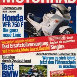 MOTORRAD 20/1985 – Honda VFR 750 F mit 77 kW (105 PS) als Neuheit für 1986; Test BMW K 75 C mit 55 kW (75 PS) Test & Technik