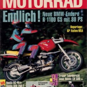 MOTORRAD 20/1993 – BMW R 1100 GS; Test Honda CB 500; Suzuki DR Big 800 S, hier als VMC-Gespann