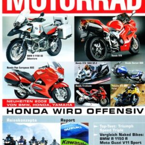 MOTORRAD 20/2001 – BMW K 1200 LT; Honda XL 1000 V Varadero; Kawasaki ZRX 1200 S; Suzuki GSX-R 1000