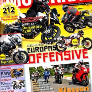 MOTORRAD 21/2010 – Test Aprilia Dorsoduro 1200; BMW S 1000 RR; Ducati 848 EVO; Honda CBR 600 RR