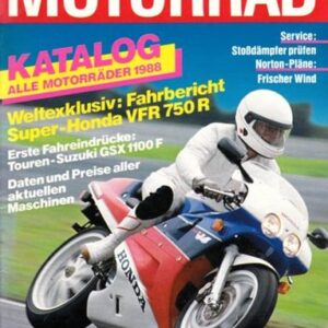 MOTORRAD 21/1987 – Test Suzuki GSX 1100 F; Red Porsche Killer, hatte Schluckbeschwerden; Katalog, alle Motorräder 1988