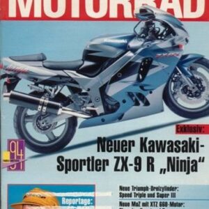 MOTORRAD 21/1993 – Kawasaki ZX-9R Ninja; Yamaha SR 500; MuZ Silver Star Classic 500; Boss Hoss V8