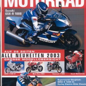 MOTORRAD 21/2002 – Harley-Davidson V-Rod, hier; Test Honda CB 900 F Hornet; Vorstellung MZ 1000 S; Test KTM 950 Adventure