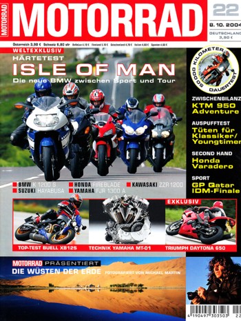 MOTORRAD 22/2004 – BMW K 1200 S; Honda CBR 1000 RR Fireblade; Kawasaki ZZ-R 1200; Suzuki GSX 1300 R Hayabusa