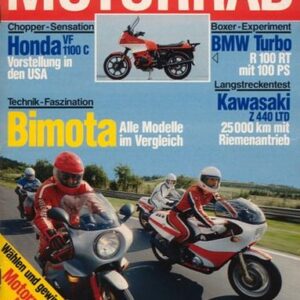MOTORRAD 22/1982 – Bimota, alle Modelle im Vergleichstest; BMW R 100 RT, hier als Luftmeister-Turbo