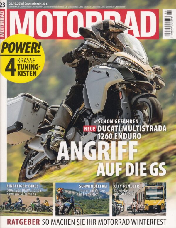 23 MOTORRAD 23/2018 – Ducati Multistrada 1260 Enduro, vier Tuning-Bikes im Test