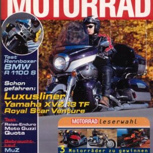 MOTORRAD 23/1998 – Test Yamaha XVZ 1300 TF Royal Star Venture; BMW R 1100 S, hier getunt als Sportboxer von Boxer-Team; Honda CBR 600 F