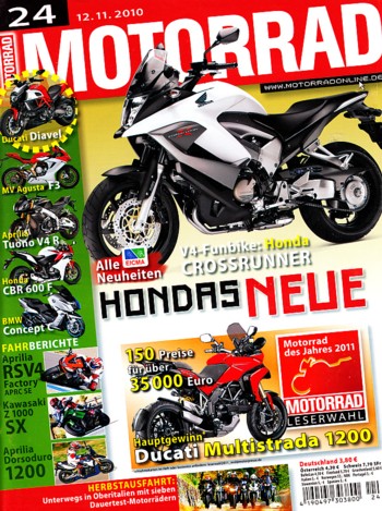 MOTORRAD 24/2010 – Test Kawasaki Z 1000 SX; Test Aprilia RSV4 R; Test BMW S 1000 RR; Test Triumph Thunderbird
