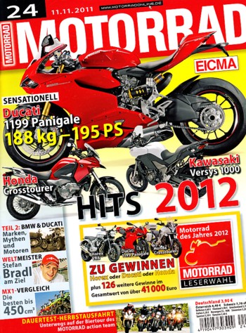 MOTORRAD 24/2011 – Ducati 1199 Panigale; Honda Crosstourer; Kawasaki Versys 1000; Vergleich Ducati 851 Superbike
