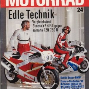 MOTORRAD 24/1989 – BMW K 100 RS, hier umgebaut als HMO-Gespann; Bimota YB4 E.I.; Yamaha FZR 750 R; Husqvarna TE 350