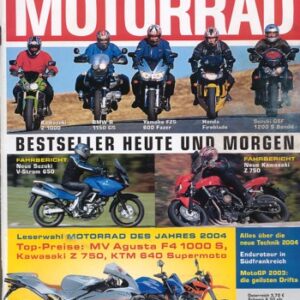 MOTORRAD 24/2003 – Test Kawasaki Z 750; Vergleich BMW R 1150 GS; Honda CBR 900 RR Fireblade; Kawasaki Z 1000