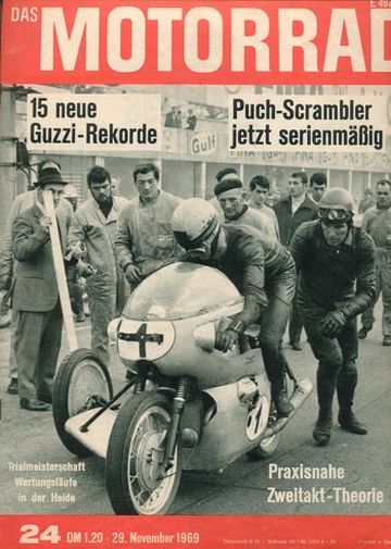 DAS MOTORRAD 24/1969 – Puch, neue Motorrad-Modelle; Linto, die 500er-Rennmaschine wurde überarbeitet; Villa, neue Rennmaschinen
