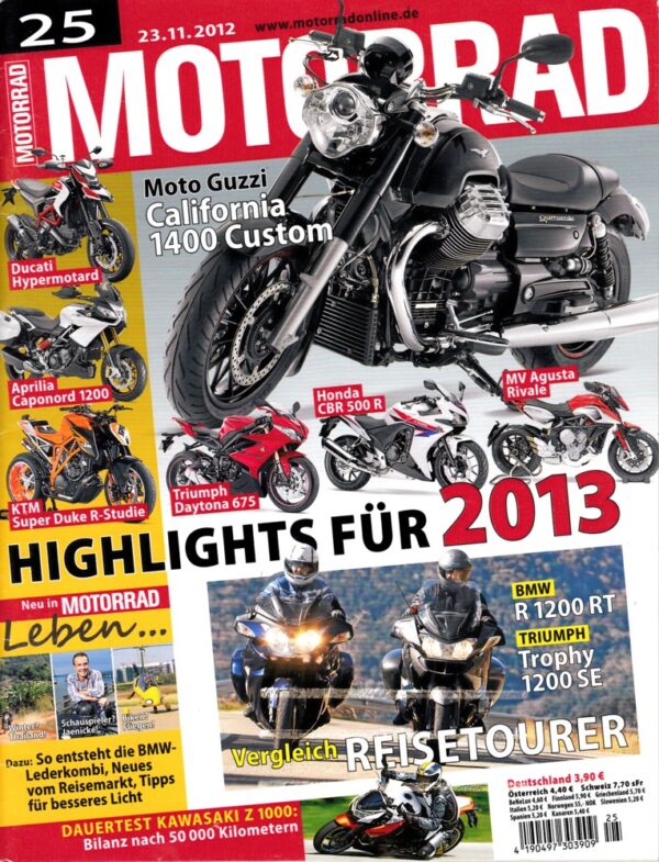 25_30.jpg MOTORRAD 25/2012 – BMW R 1200 RT; Moto Guzzi California 1400 Custom; KTM 390 Duke; Triumph Trophy SE