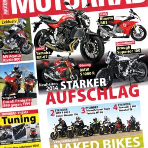 MOTORRAD 25/2013 – BMW F 800 R; Ducati Monster 796; Kawasaki Z 800; Triumph Street Triple