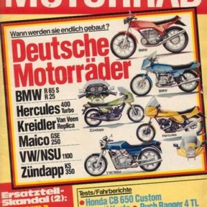 MOTORRAD 25/1979 – Test Honda CB 650 Custom; Test Puch Ranger 4 TL; Test Ducati 350 Vento