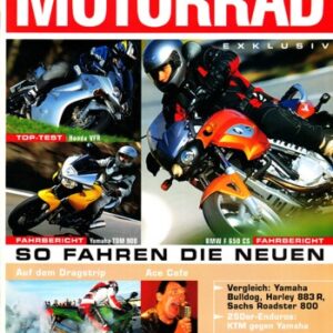 MOTORRAD 25/2001 – Test BMW F 650 CS; Test Honda VFR; Test Yamaha TDM 900; Harley-Davidson Sportster 883 Roadster