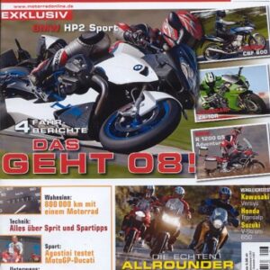MOTORRAD 26/2007 – Test BMW HP2 Sport; Test BMW R 1200 GS Adventure; Test Honda CBF 600 S; Test Kawasaki Ninja ZX-10R