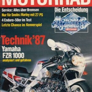 MOTORRAD 26/1986 – Yamaha FZR 1000 Genesis mit 74 kW (100 PS) als Neuheit für 1987