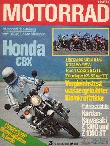 MOTORRAD 26/1978 – Hercules K 50 Ultra II LC; KTM 50 RSW; Puch Cobra 6 GTL; Zündapp KS 50 watercooled TT