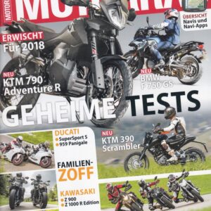 MOTORRAD 18/2017 - Geheime Tests, KTM 790 Adventure R erwischt, BMW F 750 GS, Navi-Übersicht