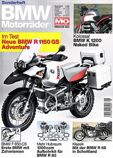 MO BMW Motorräder – R 1150 GS Adventure, F 650 CS, R 69 – Sonderausgabe 6, Frühjahr 2002