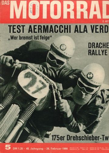 DAS MOTORRAD 5/1966 – Test Aermacchi Ala Vrede 250 ccm / 5-Gang; Drachen - Rallye 1966