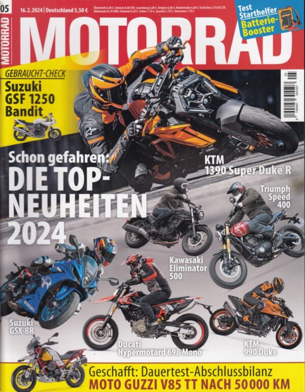 MOTORRAD 05/2024 – Dauertest Moto Guzzi V85 TT; gebraucht: Suzuki GSF 1250 Bandit