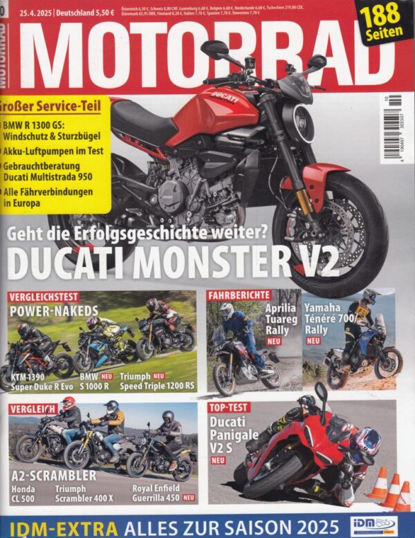 10 MOTORRAD 10/2025 – Top-Test Ducati Panigale V2 S; Multistrada 950 gebraucht