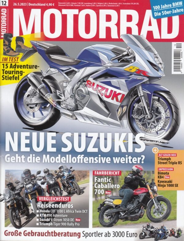 MOTORRAD 12/2023 – Neue Suzukis & Reiseenduro Vergleich