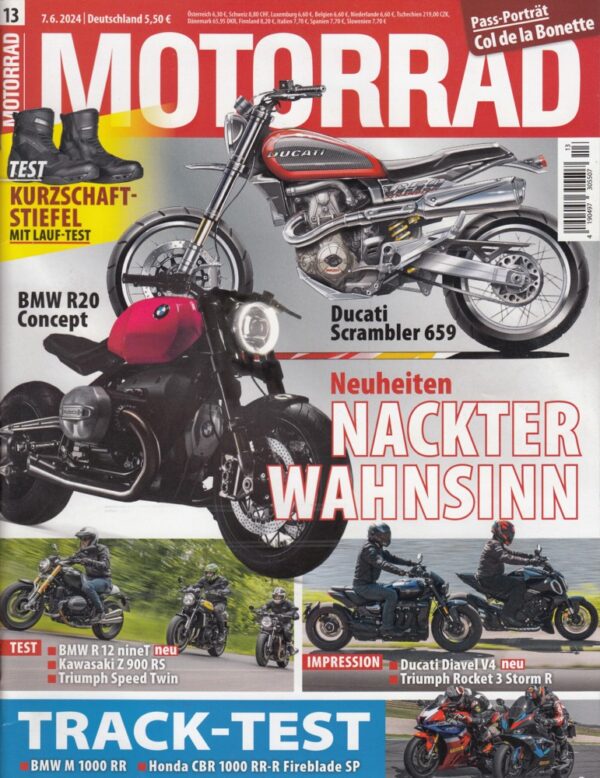 MOTORRAD 13/2024 – Ducati Diavel V4, Triumph Rocket 3 Storm R