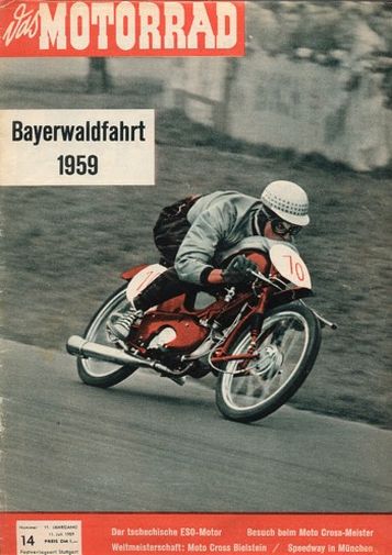 14 das MOTORRAD 14/1959 – BMW - Historie, eine Bilderserie + ESO, der tschechische Rennmotor