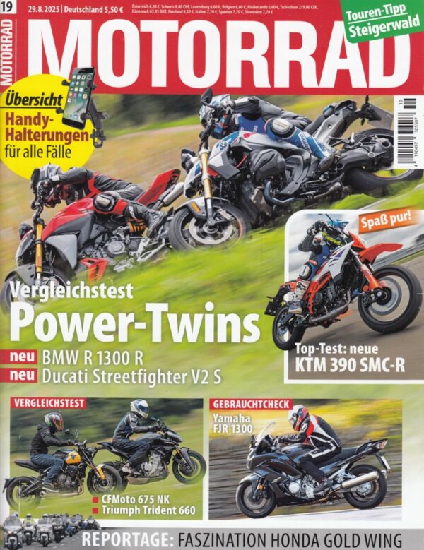 19 MOTORRAD 19/2025 – Top-Test KTM 390 SMC-R; Gebrauchtkauf Yamaha FJR 1300