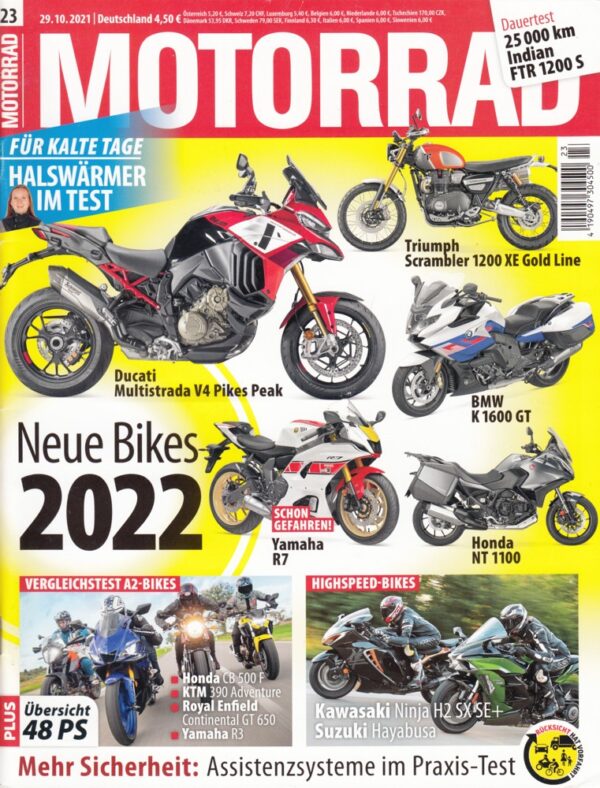 MOTORRAD 23/2021 – Vergleichstest Kawasaki Ninja H2 SX SE+ vs. Suzuki Hayabusa