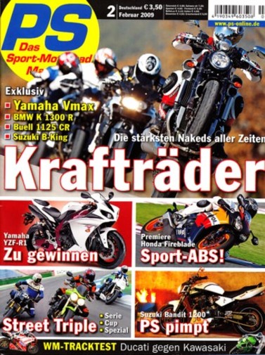 PS 2/2009 – Yamaha Vmax, BMW K 1300 R, Buell 1125 CR, Suzuki B-King