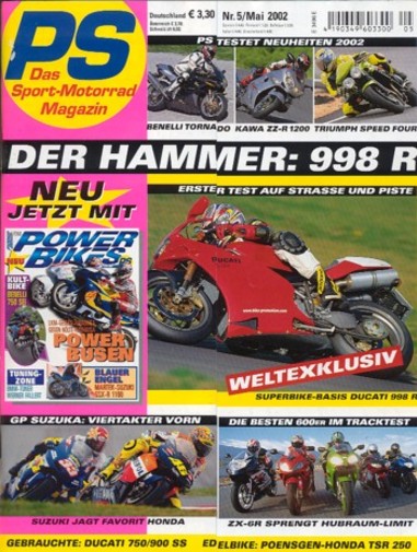 PS 5/2002 – Test Ducati 998 R, Honda TSR 250 von Katja Poensgen