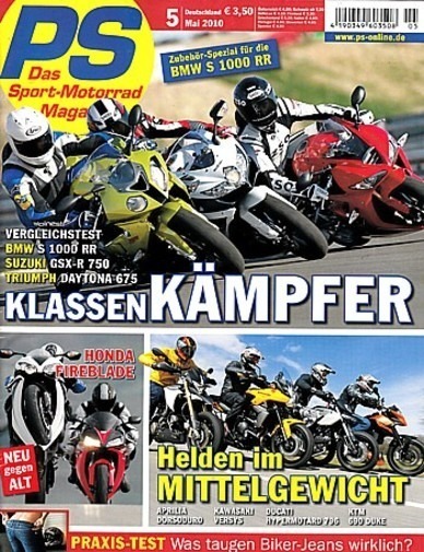 PS 5/2010 – BMW S 1000 RR, Suzuki GSX-R 750, Triumph Daytona 675, Honda Fireblade alt/neu