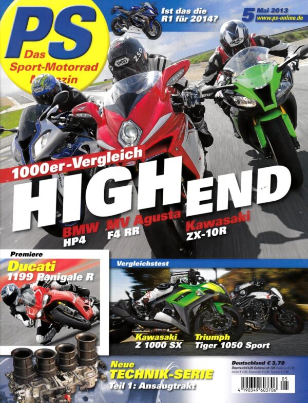 PS 5/2013 – Vergleich BMW HP4, MV Agusta F4 RR, Kawasaki ZX-10R