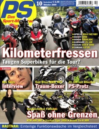 PS 10/2009 – Aprilia RSV4 Factory, Ducati 1198S, Honda Fireblade, Kawasaki ZX-10R