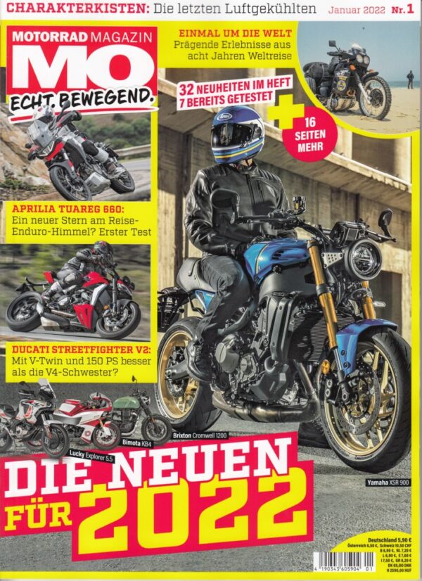 01 MO 1/2022 – Aprilia Tuareg 660, Ducati Streetfighter V2, Honda NT 1100